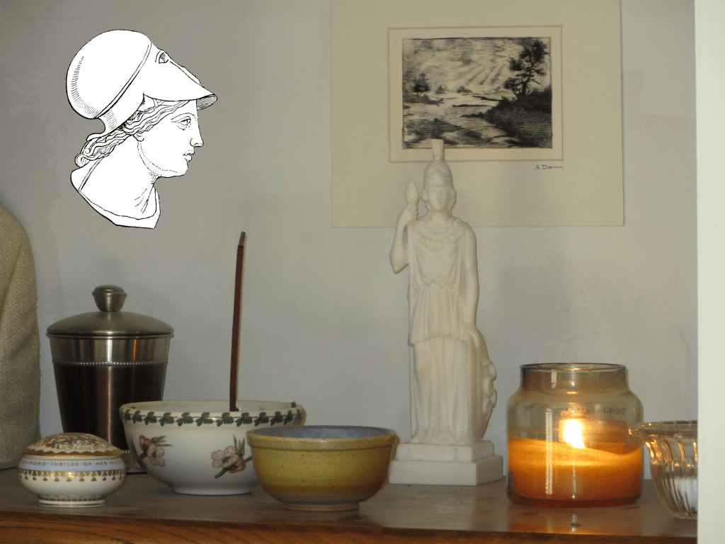 An image released by le Palaso d'Etato (the Palace of State) depicting the State Altar to Athena before the Athena's Day ceremony.