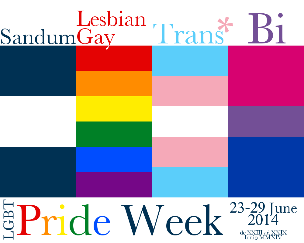 Sandum LGBT Pride Week poster for MMXIV (2014).